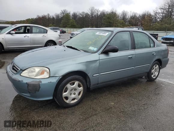 ✅ 2000 Honda Civic EX • VIN: 2HGEJ8541YH580476 • Lot: 74891684. Listed on Copart with 98,570 mi. Free auction sales archive from the USA and detailed vehicle history report at DreamBid. Image 1.