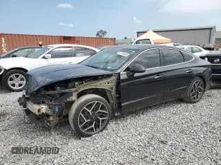 ✅ 2022 Hyundai Sonata N Line Night Edition • VIN: 5NPEK4JC9NH143281 • Лот: 67746945. Опубликован ранее на Copart с пробегом 60 132 миль. Бесплатный доступ к архиву аукционных продаж из США и подробный отчёт об истории автомобиля на DreamBid. Изображение 1.