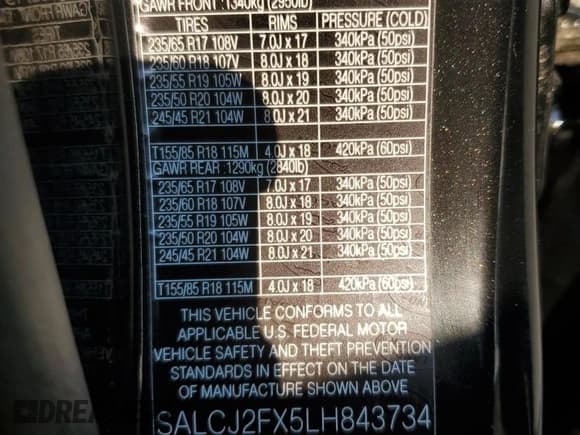 ✅ 2020 Land Rover Discovery Sport S • VIN: SALCJ2FX5LH843734 • Lot: 71398605. Wystawiony na Copart z przebiegiem 44 704 mil. Bezpłatny archiwum sprzedaży aukcyjnych z USA i szczegółowy raport historii pojazdu na DreamBid. Zdjęcie 13.