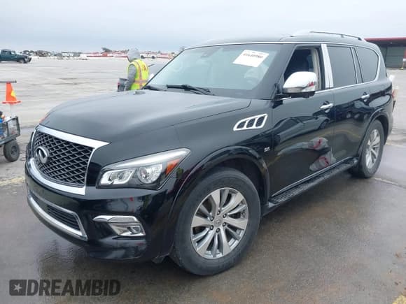 ✅ 2015 Infiniti QX80 • VIN: JN8AZ2NF2F9573817 • Lot: 41640980. Listed on IAAI with 141,945 mi. Free auction sales archive from the USA and detailed vehicle history report at DreamBid. Image 2.