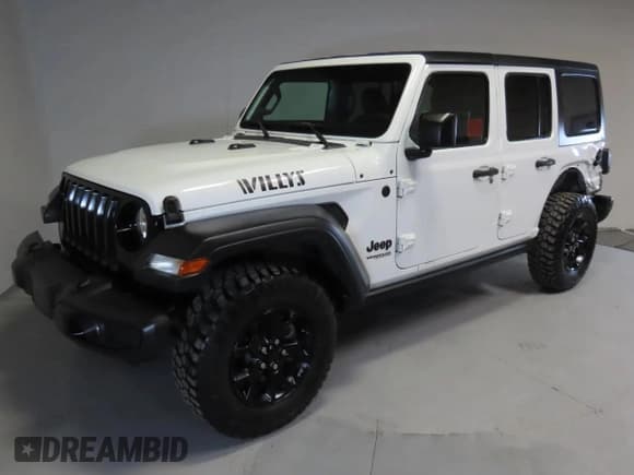 ✅ 2022 Jeep Wrangler Unlimited Willys Sport • VIN: 1C4HJXDN3NW263019 • Лот: 41880705. Опубликован ранее на Copart с пробегом 16 231 миль. Бесплатный доступ к архиву аукционных продаж из США и подробный отчёт об истории автомобиля на DreamBid. Изображение 2.