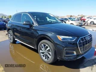 ✅ 2021 Audi Q5 Premium • VIN: WA1AAAFYXM2129100 • Lot: 43078579. Listed on IAAI with 42,683 mi. Free auction sales archive from the USA and detailed vehicle history report at DreamBid. Image 1.