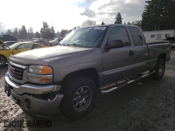 2006 GMC Sierra 1500 Work Truck with VIN 1GTEK19B16E288858, listed as a Copart auction lot 41773335 with 77,254 mi miles and Salvage title. Bid and sale history available at DreamBid. Image 1.