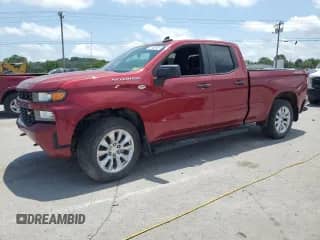 2019 Chevrolet Silverado 1500 Custom z VIN 1GCRYBEH1KZ405308, wystawiony jako Copart lot #61600925 z przebiegiem 42 730 mil mil oraz Szkoda całkowita • Salvage title. Historia ofert i sprzedaży dostępna na DreamBid. Obrazek 1.