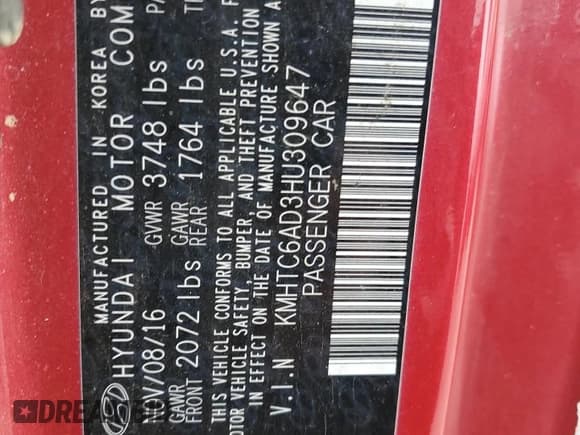 ✅ 2017 Hyundai Veloster • VIN: KMHTC6AD3HU309647 • Lot: 43401555. Wystawiony na Copart z przebiegiem 114 966 mil. Bezpłatny archiwum sprzedaży aukcyjnych z USA i szczegółowy raport historii pojazdu na DreamBid. Zdjęcie 14.