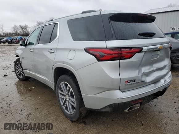 2022 Chevrolet Traverse High Country с VIN 1GNEVNKW8NJ103004, выставлен на аукционе Copart как лот 47998885 с пробегом 22 132 миль миль и Списание • Salvage title. История ставок и продаж доступна на DreamBid. Изображение 2.