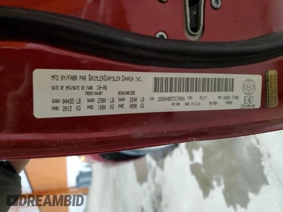 ✅ 2007 Dodge Caliber SXT • VIN: 1B3HB48B57D170501 • Лот: 87200974. Опубликован ранее на Copart с пробегом 166 019 миль. Бесплатный доступ к архиву аукционных продаж из США и подробный отчёт об истории автомобиля на DreamBid. Изображение 13.