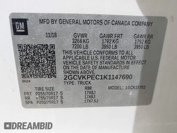 ✅ 2019 Chevrolet Silverado 1500 LT • VIN: 2GCVKPEC1K1147690 • Lot: 43006612. Wystawiony na IAAI z przebiegiem 171 596 mil. Bezpłatny archiwum sprzedaży aukcyjnych z USA i szczegółowy raport historii pojazdu na DreamBid. Zdjęcie 9.