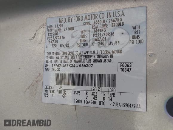 ✅ 2004 Ford Explorer Sport Trac XLS • VIN: 1FMZU67K34UA66302 • Lot: 42203931. Wystawiony na IAAI z przebiegiem 221 245 mil. Bezpłatny archiwum sprzedaży aukcyjnych z USA i szczegółowy raport historii pojazdu na DreamBid. Zdjęcie 9.