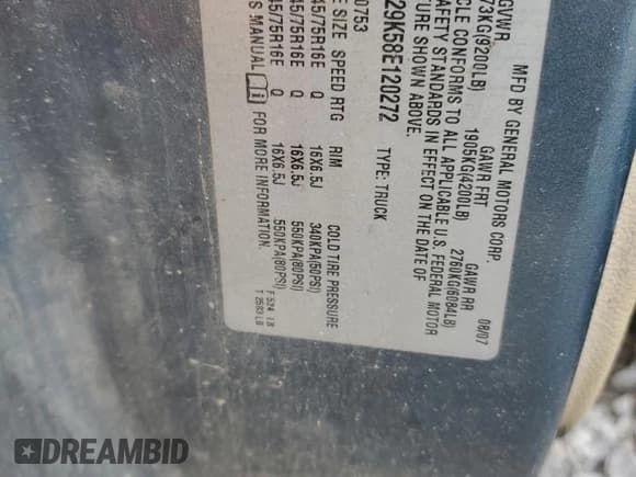 ✅ 2008 Chevrolet Silverado 2500HD Work Truck • VIN: 1GCHC29K58E120272 • Lot: 67533915. Wystawiony na Copart z przebiegiem Nie podano. Bezpłatny archiwum sprzedaży aukcyjnych z USA i szczegółowy raport historii pojazdu na DreamBid. Zdjęcie 12.