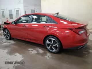 2021 Hyundai Elantra Limited with VIN KMHLP4AG9MU102497, listed as a Copart auction lot 84274225 with 109,002 mi miles and Non repairable. Bid and sale history available at DreamBid. Image 2.