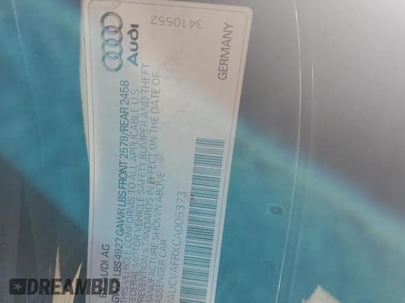 ✅ 2012 Audi S5 Premium Plus • VIN: WAUCVAFRXCA005373 • Лот: 77127594. Опубликован ранее на Copart с пробегом 111 903 миль. Бесплатный доступ к архиву аукционных продаж из США и подробный отчёт об истории автомобиля на DreamBid. Изображение 12.