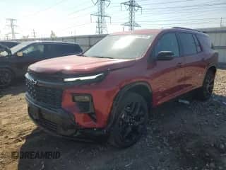2024 Chevrolet Traverse AWD RS с VIN 1GNEVLKS6RJ202931, выставлен на аукционе Copart как лот 81086165 с пробегом 5 468 миль миль и Списание • Salvage title. История ставок и продаж доступна на DreamBid. Изображение 1.
