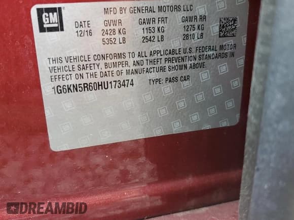 ✅ 2017 Cadillac CT6 Platinum AWD • VIN: 1G6KN5R60HU173474 • Lot: 51207715. Listed on Copart with 43,627 mi. Free auction sales archive from the USA and detailed vehicle history report at DreamBid. Image 14.