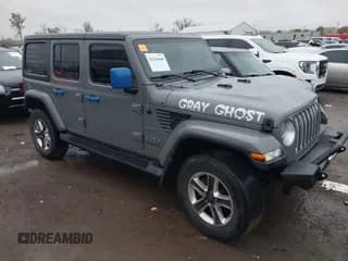 ✅ 2021 Jeep Wrangler Unlimited Sahara Altitude • VIN: 1C4HJXEM3MW756087 • Лот: 43624640. Опубликован ранее на IAAI с пробегом 66 743 миль. Бесплатный доступ к архиву аукционных продаж из США и подробный отчёт об истории автомобиля на DreamBid. Изображение 1.
