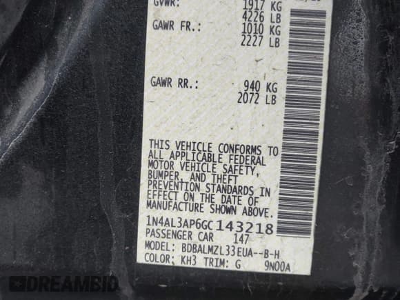 ✅ 2016 Nissan Altima SR • VIN: 1N4AL3AP6GC143218 • Лот: 41757591. Опубликован ранее на IAAI с пробегом 119 933 миль. Бесплатный доступ к архиву аукционных продаж из США и подробный отчёт об истории автомобиля на DreamBid. Изображение 9.