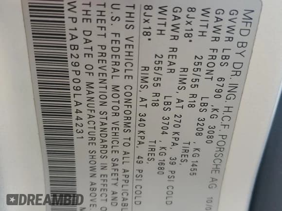 ✅ 2009 Porsche Cayenne S • VIN: WP1AB29P09LA44231 • Lot: 89467165. Wystawiony na Copart z przebiegiem 273 685 mil. Bezpłatny archiwum sprzedaży aukcyjnych z USA i szczegółowy raport historii pojazdu na DreamBid. Zdjęcie 13.