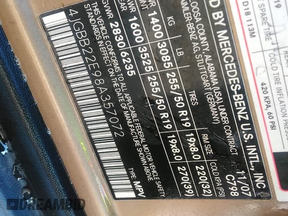 ✅ 2008 Mercedes-Benz M 320 CDI • VIN: 4JGBB22E98A357072 • Лот: 41936152. Опубликован ранее на IAAI с пробегом 262 276 миль. Бесплатный доступ к архиву аукционных продаж из США и подробный отчёт об истории автомобиля на DreamBid. Изображение 9.