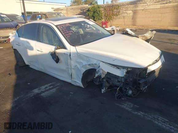✅ 2021 Infiniti Q50 Luxe • VIN: JN1EV7BP5MM701791 • Lot: 43565289. Listed on IAAI with 93,142 mi. Free auction sales archive from the USA and detailed vehicle history report at DreamBid. Image 1.
