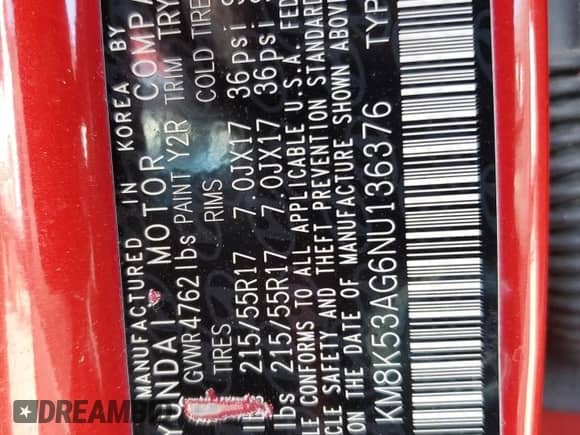 2022 Hyundai Kona Limited z VIN KM8K53AG6NU136376, wystawiony jako Copart lot #69072474 z przebiegiem 36 870 mil mil oraz Szkoda całkowita • Salvage title. Historia ofert i sprzedaży dostępna na DreamBid. Obrazek 13.