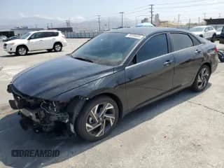 2024 Hyundai Elantra Limited with VIN KMHLN4DJ0RU112842, listed as a Copart auction lot 70206845 with 37,266 mi miles and Salvage title. Bid and sale history available at DreamBid. Image 1.