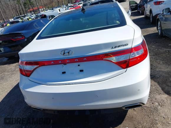 2016 Hyundai Azera Limited with VIN KMHFH4JG0GA508622, listed as a IAAI auction lot 41598287 with 69,013 mi miles and . Bid and sale history available at DreamBid. Image 16.
