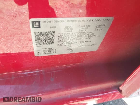 ✅ 2018 Chevrolet Silverado 1500 LTZ • VIN: 3GCUKSEJ8JG384079 • Лот: 41306960. Опубликован ранее на IAAI с пробегом 154 680 миль. Бесплатный доступ к архиву аукционных продаж из США и подробный отчёт об истории автомобиля на DreamBid. Изображение 9.