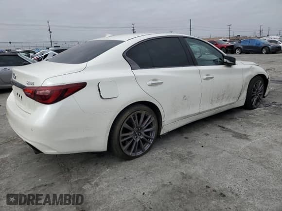 ✅ 2023 Infiniti Q50 Red Sport 400 • VIN: JN1FV7DP1PM570350 • Lot: 43073955. Listed on Copart with 20,737 mi. Free auction sales archive from the USA and detailed vehicle history report at DreamBid. Image 3.