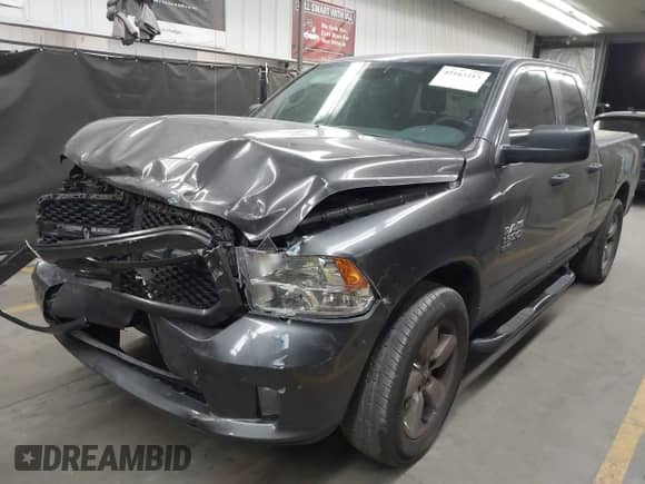 2019 Ram 1500 Tradesman with VIN 1C6RR7FG6KS625365, listed as a IAAI auction lot 42163213 with 99,259 mi miles and . Bid and sale history available at DreamBid. Image 2.