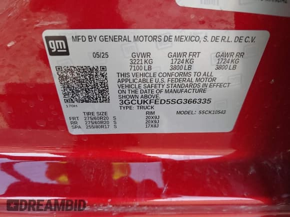 ✅ 2025 Chevrolet Silverado 1500 LT Trail Boss • VIN: 3GCUKFED5SG366335 • Lot: 43010115. Wystawiony na IAAI z przebiegiem Nie podano. Bezpłatny archiwum sprzedaży aukcyjnych z USA i szczegółowy raport historii pojazdu na DreamBid. Zdjęcie 9.