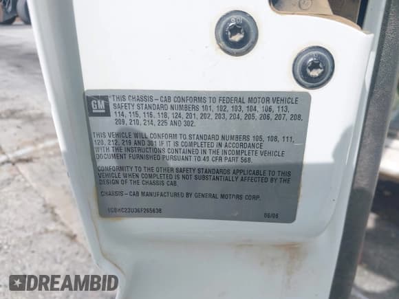 ✅ 2006 Chevrolet Silverado 1500 • VIN: 1GBHC23U36F265638 • Лот: 42360129. Опубликован ранее на IAAI с пробегом 182 385 миль. Бесплатный доступ к архиву аукционных продаж из США и подробный отчёт об истории автомобиля на DreamBid. Изображение 9.