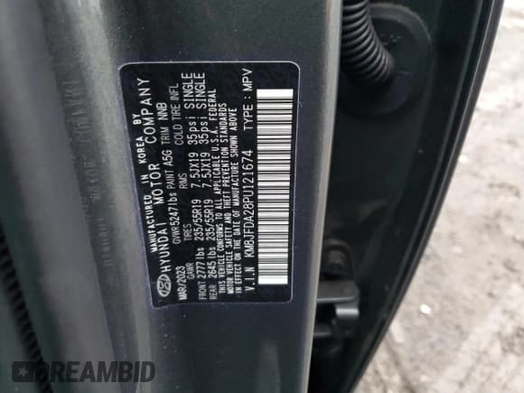 ✅ 2023 Hyundai Tucson Limited • VIN: KM8JFDA28PU121674 • Lot: 43163045. Wystawiony na Copart z przebiegiem 14 671 mil. Bezpłatny archiwum sprzedaży aukcyjnych z USA i szczegółowy raport historii pojazdu na DreamBid. Zdjęcie 13.