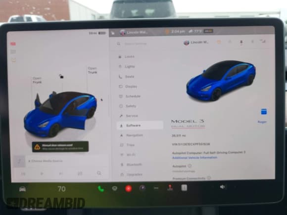 ✅ 2023 Tesla Model 3 Performance • VIN: 5YJ3E1ECXPF551538 • Lot: 42157417. Wystawiony na IAAI z przebiegiem 26 511 mil. Bezpłatny archiwum sprzedaży aukcyjnych z USA i szczegółowy raport historii pojazdu na DreamBid. Zdjęcie 7.