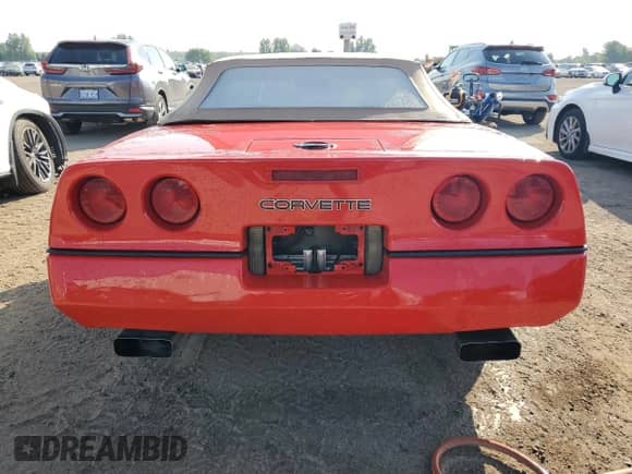 1987 Chevrolet Corvette with VIN 1G1YY3187H5124758, listed as a Copart auction lot 68829344 with Not provided miles and Non repairable. Bid and sale history available at DreamBid. Image 6.