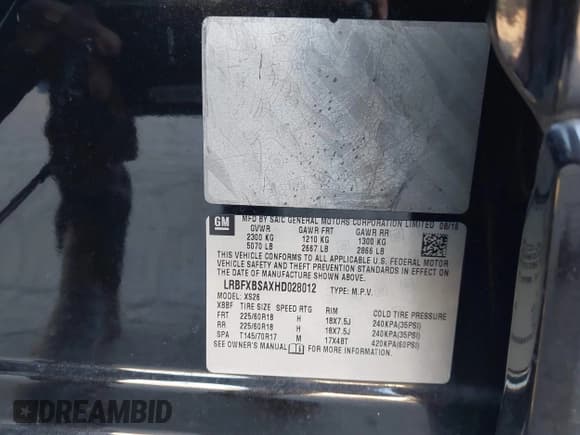 ✅ 2017 Buick Envision Essence • VIN: LRBFXBSAXHD028012 • Lot: 43452071. Wystawiony na IAAI z przebiegiem 158 721 mil. Bezpłatny archiwum sprzedaży aukcyjnych z USA i szczegółowy raport historii pojazdu na DreamBid. Zdjęcie 9.