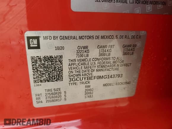 ✅ 2021 Chevrolet Silverado 1500 Custom • VIN: 3GCUYBEF0MG143793 • Lot: 79426384. Wystawiony na Copart z przebiegiem 121 920 mil. Bezpłatny archiwum sprzedaży aukcyjnych z USA i szczegółowy raport historii pojazdu na DreamBid. Zdjęcie 12.