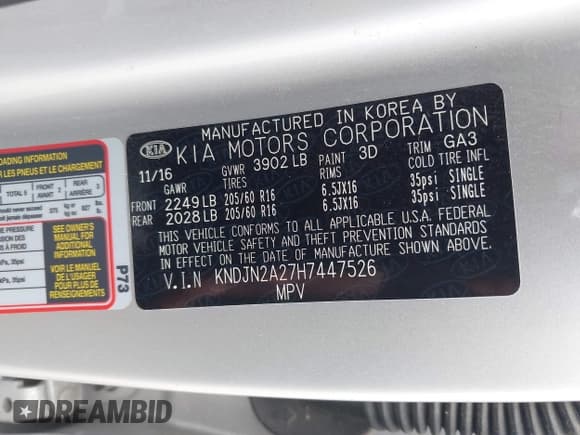 ✅ 2017 Kia Soul • VIN: KNDJN2A27H7447526 • Lot: 43040022. Listed on IAAI with 75,590 mi. Free auction sales archive from the USA and detailed vehicle history report at DreamBid. Image 9.