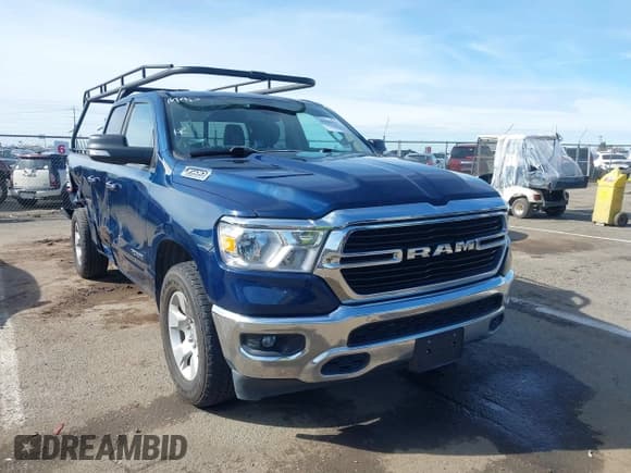 ✅ 2019 Ram 1500 Big Horn • VIN: 1C6RREBT8KN655621 • Lot: 41619737. Wystawiony na IAAI z przebiegiem 144 591 mil. Bezpłatny archiwum sprzedaży aukcyjnych z USA i szczegółowy raport historii pojazdu na DreamBid. Zdjęcie 1.