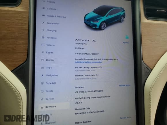 ✅ 2020 Tesla Model X Long Range • VIN: 5YJXCAE2XLF300897 • Lot: 80288885. Wystawiony na Copart z przebiegiem 93 770 mil. Bezpłatny archiwum sprzedaży aukcyjnych z USA i szczegółowy raport historii pojazdu na DreamBid. Zdjęcie 9.