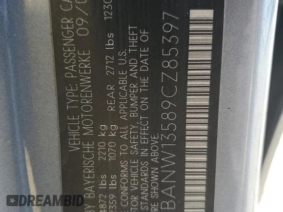 ✅ 2009 BMW 5 Series 535i • VIN: WBANW13589CZ85397 • Лот: 84214125. Опубликован ранее на Copart с пробегом 256 914 миль. Бесплатный доступ к архиву аукционных продаж из США и подробный отчёт об истории автомобиля на DreamBid. Изображение 12.