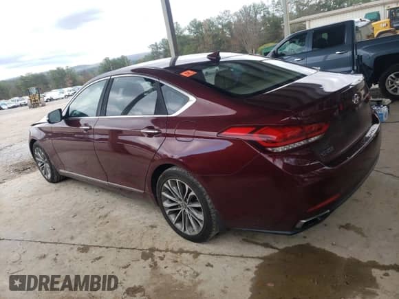 2015 Hyundai Genesis 3.8L z VIN KMHGN4JE5FU014135, wystawiony jako Copart lot #81644424 z przebiegiem 97 729 mil mil oraz Szkoda całkowita • Salvage title. Historia ofert i sprzedaży dostępna na DreamBid. Obrazek 2.