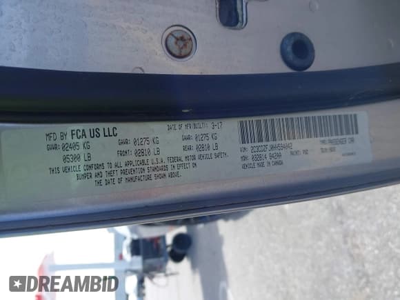 ✅ 2017 Dodge Challenger 392 Hemi Scat Pack Shaker • VIN: 2C3CDZFJ0HH594042 • Lot: 43394665. Listed on IAAI with 93,166 mi. Free auction sales archive from the USA and detailed vehicle history report at DreamBid. Image 9.