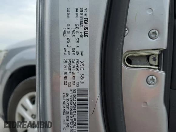 ✅ 2018 Dodge Journey SXT • VIN: 3C4PDCBG1JT513258 • Lot: 86500345. Wystawiony na Copart z przebiegiem 54 669 mil. Bezpłatny archiwum sprzedaży aukcyjnych z USA i szczegółowy raport historii pojazdu na DreamBid. Zdjęcie 13.