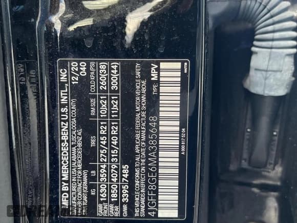 ✅ 2021 Mercedes-Benz GLS 580 • VIN: 4JGFF8GE6MA385648 • Лот: 90056355. Опубликован ранее на Copart с пробегом 129 994 миль. Бесплатный доступ к архиву аукционных продаж из США и подробный отчёт об истории автомобиля на DreamBid. Изображение 10.