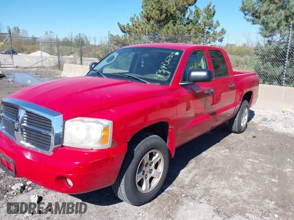 2006 Dodge Dakota SLT with VIN 1D7HE48N36S533278, listed as a IAAI auction lot 43406304 with 123,574 mi miles and . Bid and sale history available at DreamBid. Image 2.