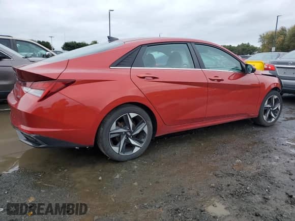 2021 Hyundai Elantra Limited with VIN KMHLP4AG9MU114410, listed as a Copart auction lot 86509285 with 33,487 mi miles and Clean title. Bid and sale history available at DreamBid. Image 3.