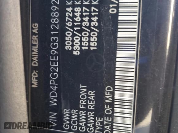 ✅ 2016 Mercedes-Benz Metris Passenger • VIN: WD4PG2EE9G3128892 • Lot: 85419295. Listed on Copart with 169,299 mi. Free auction sales archive from the USA and detailed vehicle history report at DreamBid. Image 13.