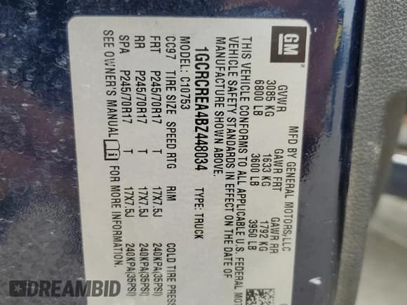 ✅ 2011 Chevrolet Silverado 1500 LS • VIN: 1GCRCREA4BZ448034 • Лот: 51639134. Опубликован ранее на Copart с пробегом 210 389 миль. Бесплатный доступ к архиву аукционных продаж из США и подробный отчёт об истории автомобиля на DreamBid. Изображение 12.