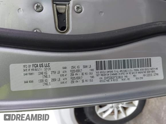 ✅ 2015 Dodge Journey SXT • VIN: 3C4PDDBG3FT618610 • Lot: 43455244. Wystawiony na IAAI z przebiegiem 143 441 mil. Bezpłatny archiwum sprzedaży aukcyjnych z USA i szczegółowy raport historii pojazdu na DreamBid. Zdjęcie 9.