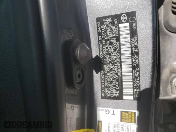 2022 Toyota Prius L Eco с VIN JTDKAMFU1N3176004, выставлен на аукционе Copart как лот 66725835 с пробегом 93 345 миль миль и Списание • Salvage title. История ставок и продаж доступна на DreamBid. Изображение 13.